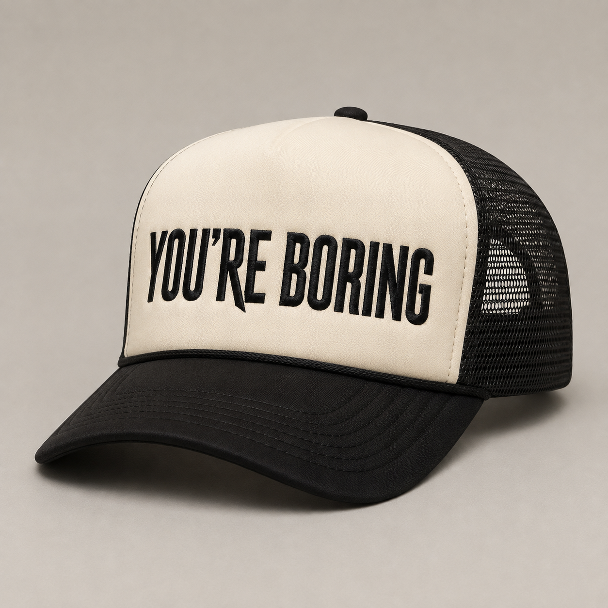 Classic Trucker in Cream / Black